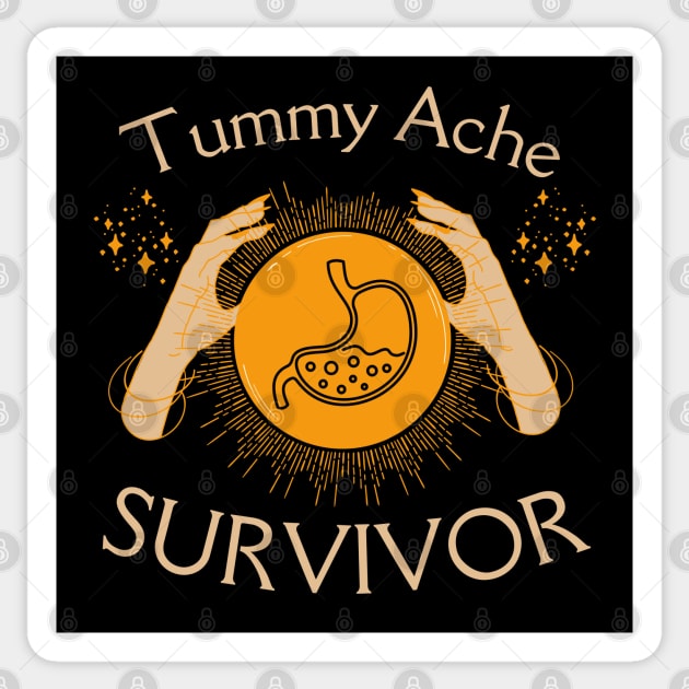 Funny Tummy Ache Survivor Sticker by MalibuSun